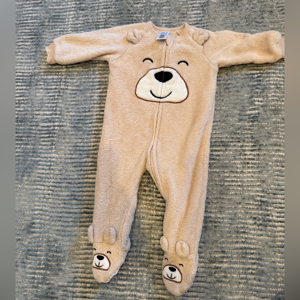 Tan Bear Footie Onesie